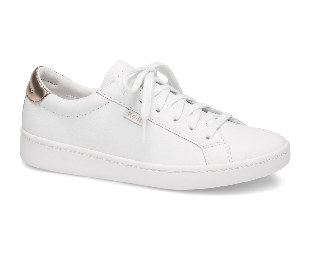 Keds Sneaker Damen Weiß - Ace Leder - BPS-095813